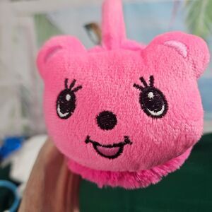 2/$15 Kids Ear Muffs Pink Plush Bear New